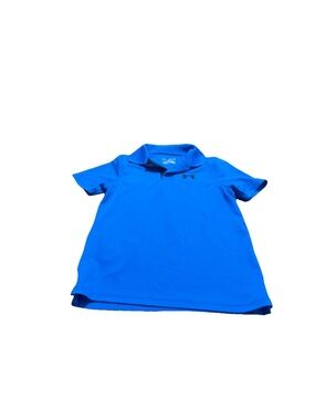 Under Armour Boys Neon Blue Short Sleeve Polo! Size Small